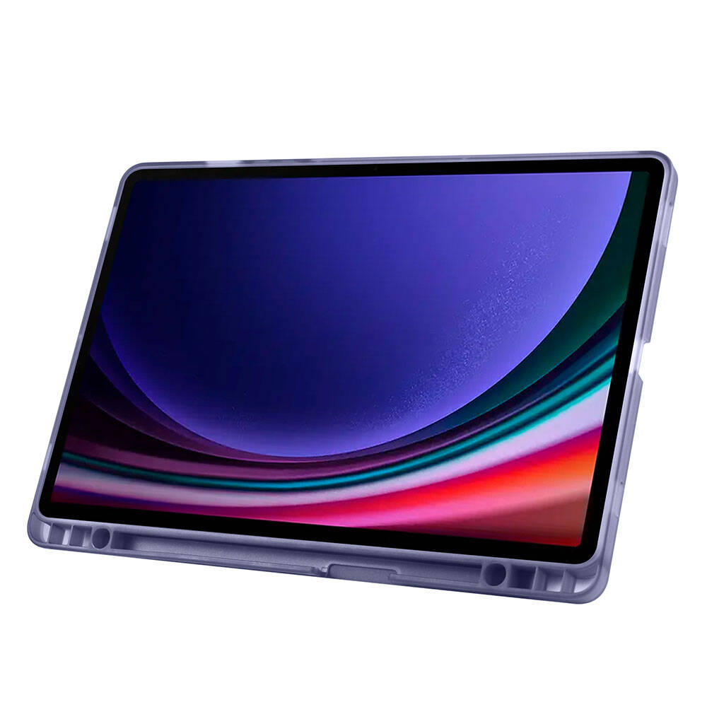 Galaxy Tab S10 Lite Kılıf Zore Tri Folding Kalem Bölmeli Standlı Kılıf Kırmızı