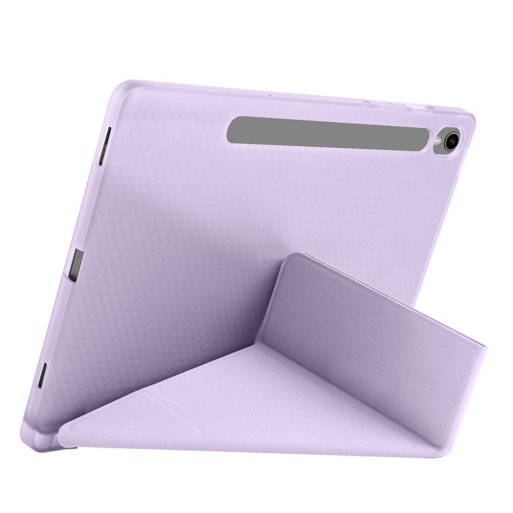 Galaxy Tab S9 Kılıf Zore Tri Folding Kalem Bölmeli Standlı Kılıf Kırmızı