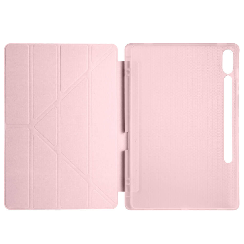 Galaxy Tab S9 Plus Kılıf Zore Tri Folding Kalem Bölmeli Standlı Kılıf Mor