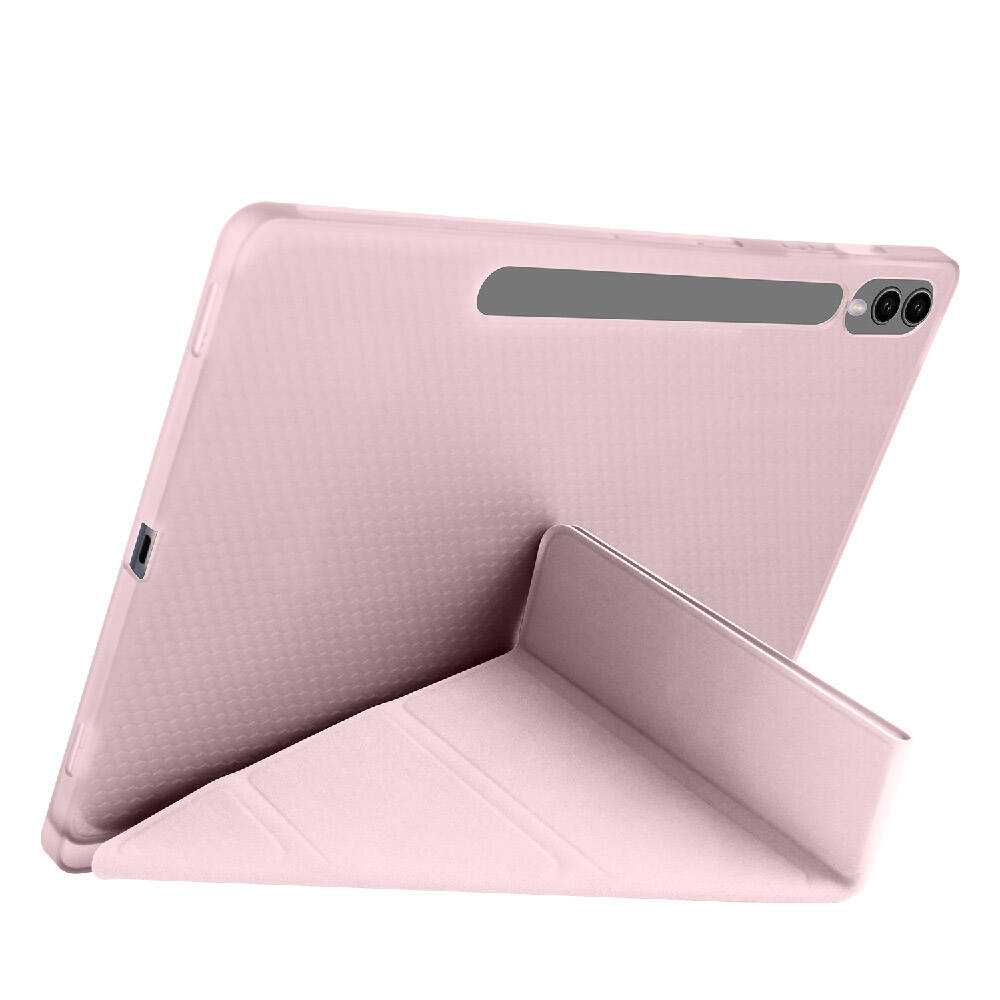 Galaxy Tab S9 Plus Kılıf Zore Tri Folding Kalem Bölmeli Standlı Kılıf Açık Yeşil