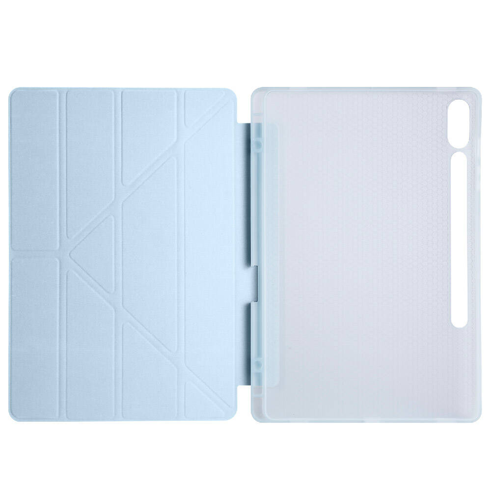 Galaxy Tab S9 Plus Kılıf Zore Tri Folding Kalem Bölmeli Standlı Kılıf Kırmızı