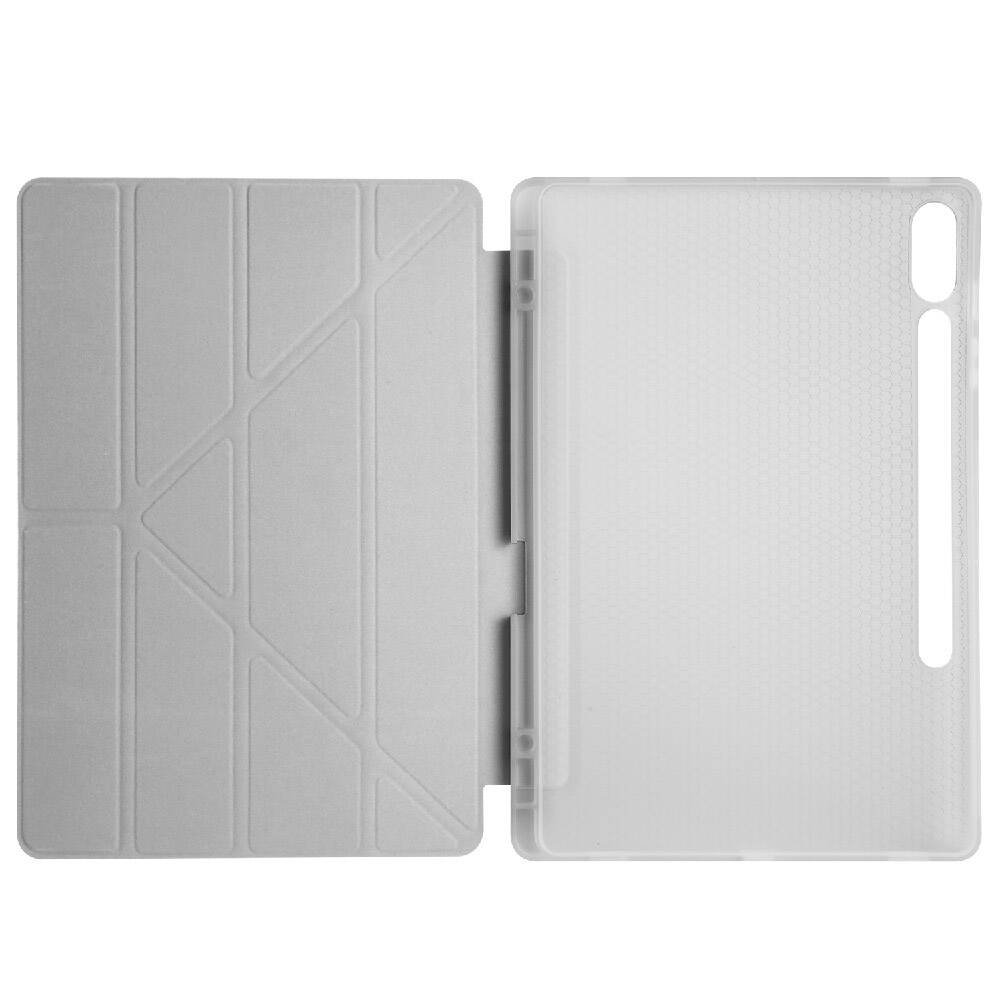 Galaxy Tab S9 Plus Kılıf Zore Tri Folding Kalem Bölmeli Standlı Kılıf Açık Yeşil