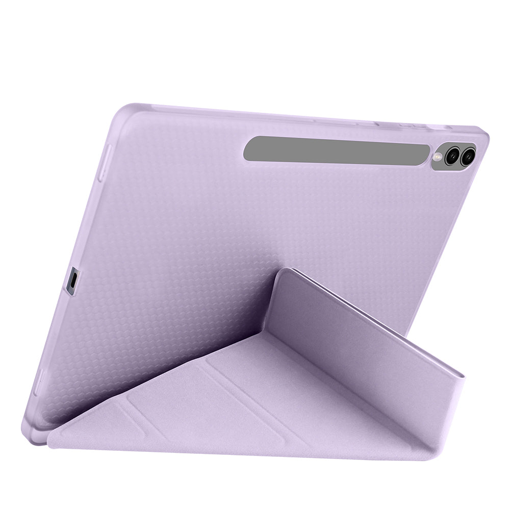Galaxy Tab S9 Plus Kılıf Zore Tri Folding Kalem Bölmeli Standlı Kılıf Koyu Yeşil