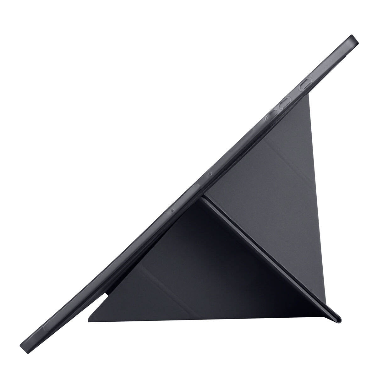 Galaxy Tab S9 Ultra Kılıf Zore Tri Folding Kalem Bölmeli Standlı Kılıf Siyah