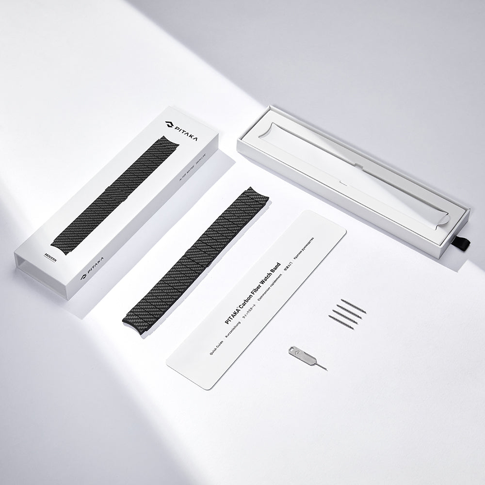 Galaxy Watch 6 Classic 43mm Karbon Fiber Pitaka Modern Serisi Black-Grey Twill Kordon Siyah-Gri