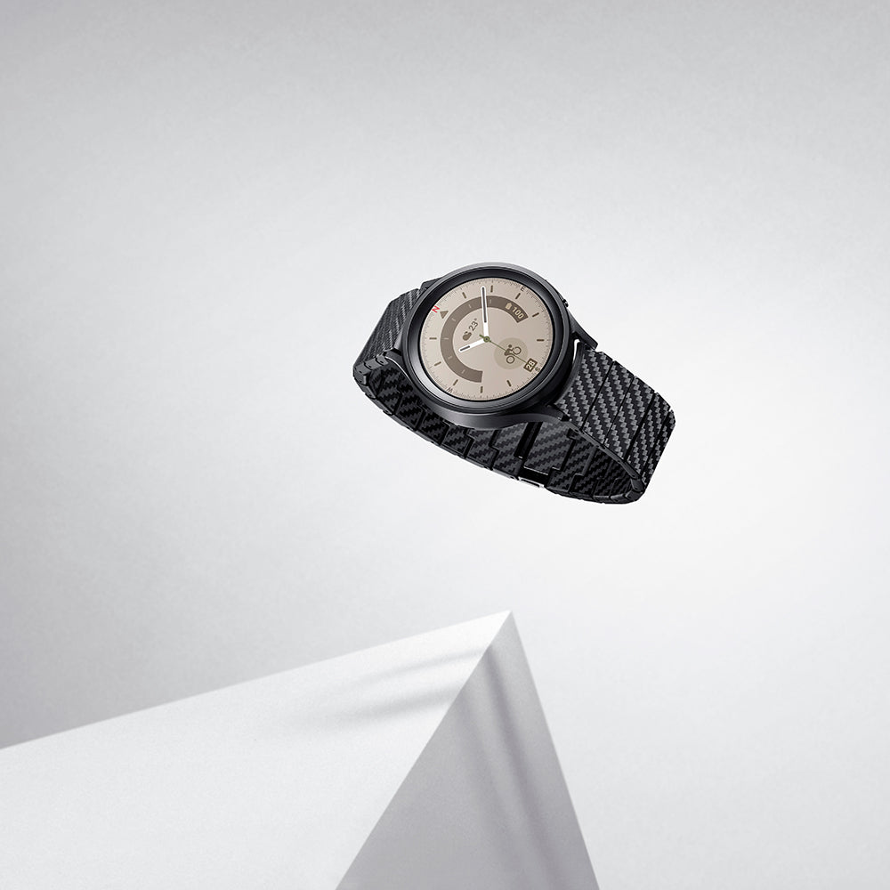 Galaxy Watch 6 Classic 47mm Karbon Fiber Pitaka Modern Serisi Black-Grey Twill Kordon Siyah-Gri