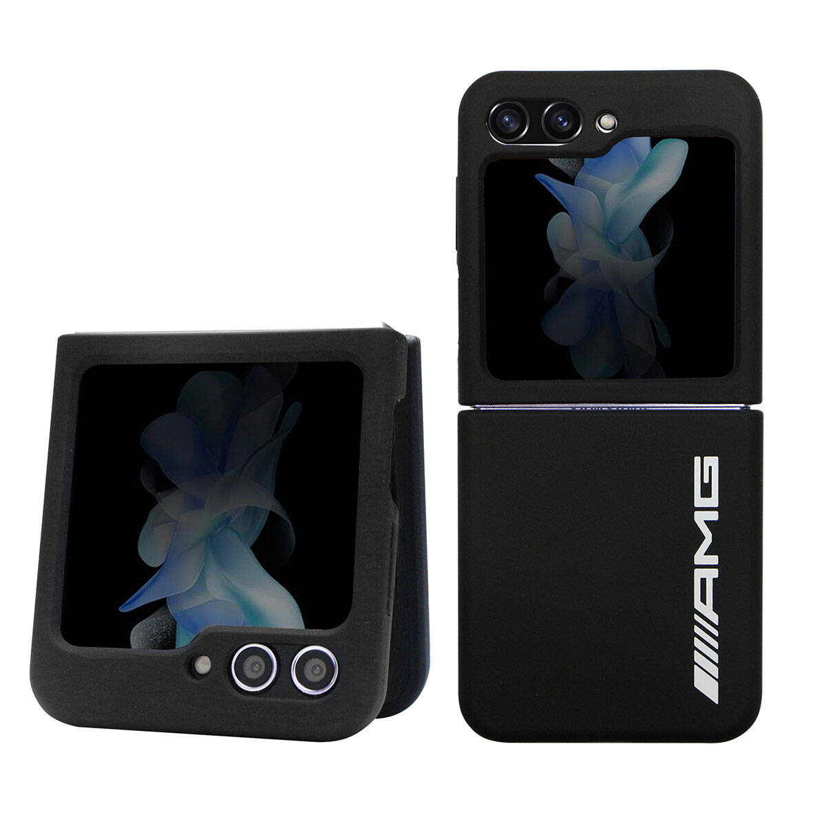 Galaxy Z Flip 5 Kılıf AMG Magsafe Şarj Özellikli Büyük Logo Dizayn Orjinal Lisanslı Kapak Siyah