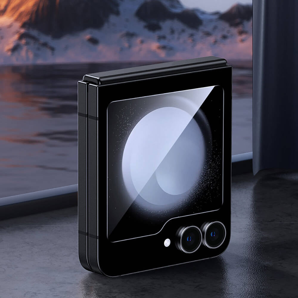 Galaxy Z Flip 6 Benks Glass Warrior HD Cam Ekran Koruyucu + Kolay Uygulama Aparatlı Siyah