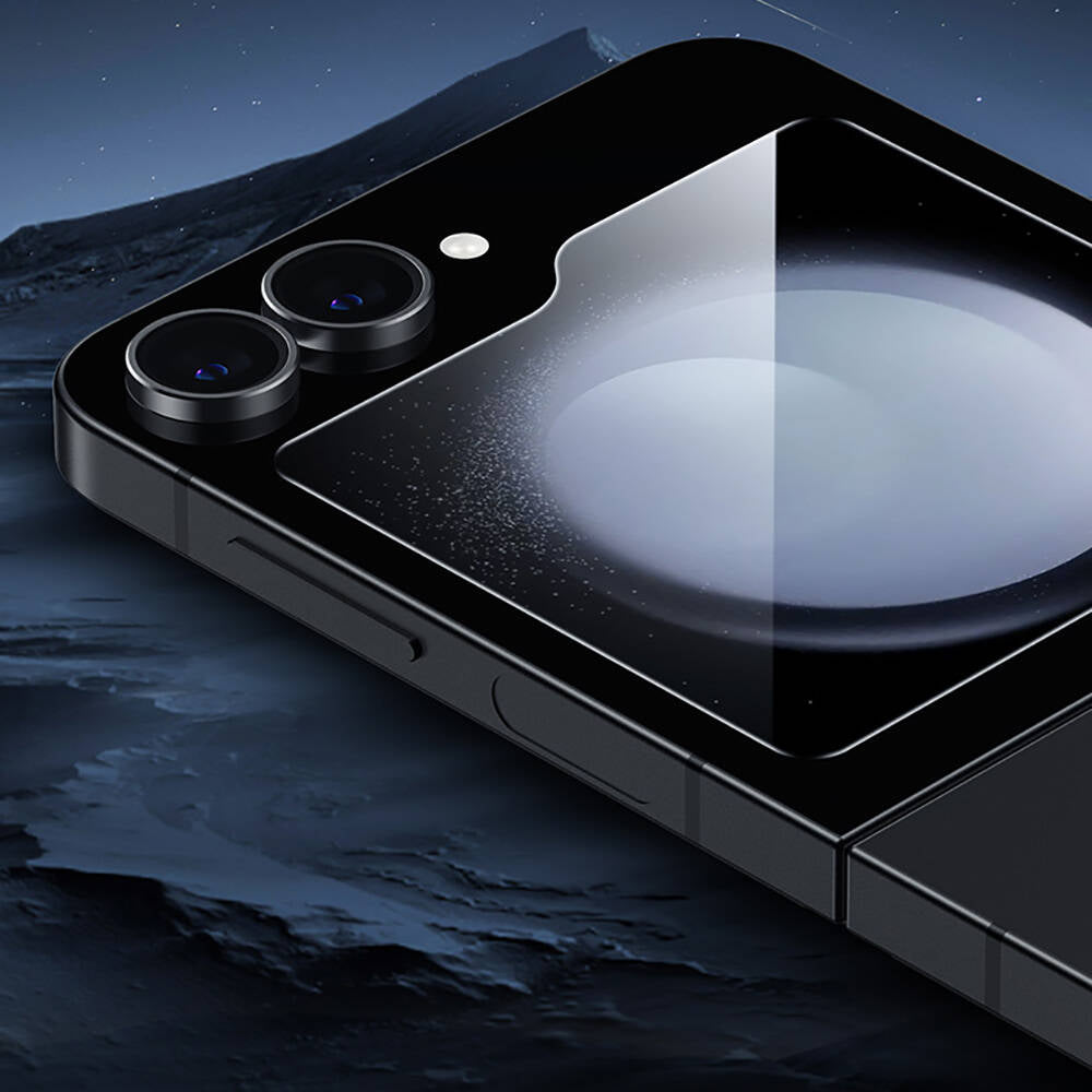 Galaxy Z Flip 6 Benks Glass Warrior HD Cam Ekran Koruyucu + Kolay Uygulama Aparatlı Siyah