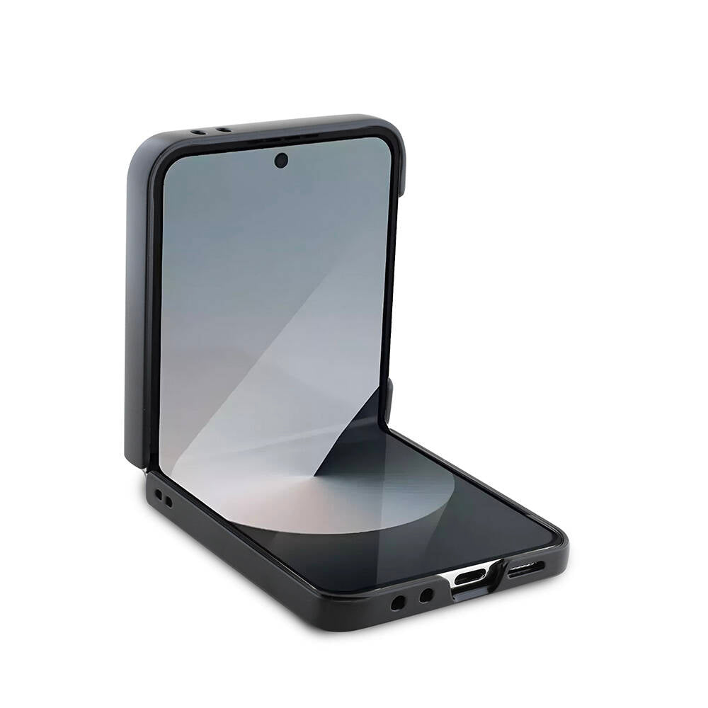 Galaxy Z Flip 6 Kılıf Guess Orjinal Lisanslı Magsafe Şarj Özellikli Love Guess Printing Kapak Siyah