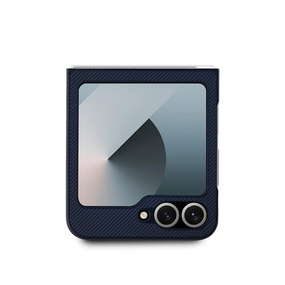 Galaxy Z Flip 6 Kılıf Lacoste Orjinal Lisanslı Magsafe Şarj Özellikli Pike Desenli Arka Yüzey İkonik Timsah Dokuma Logolu Kapak Lacivert