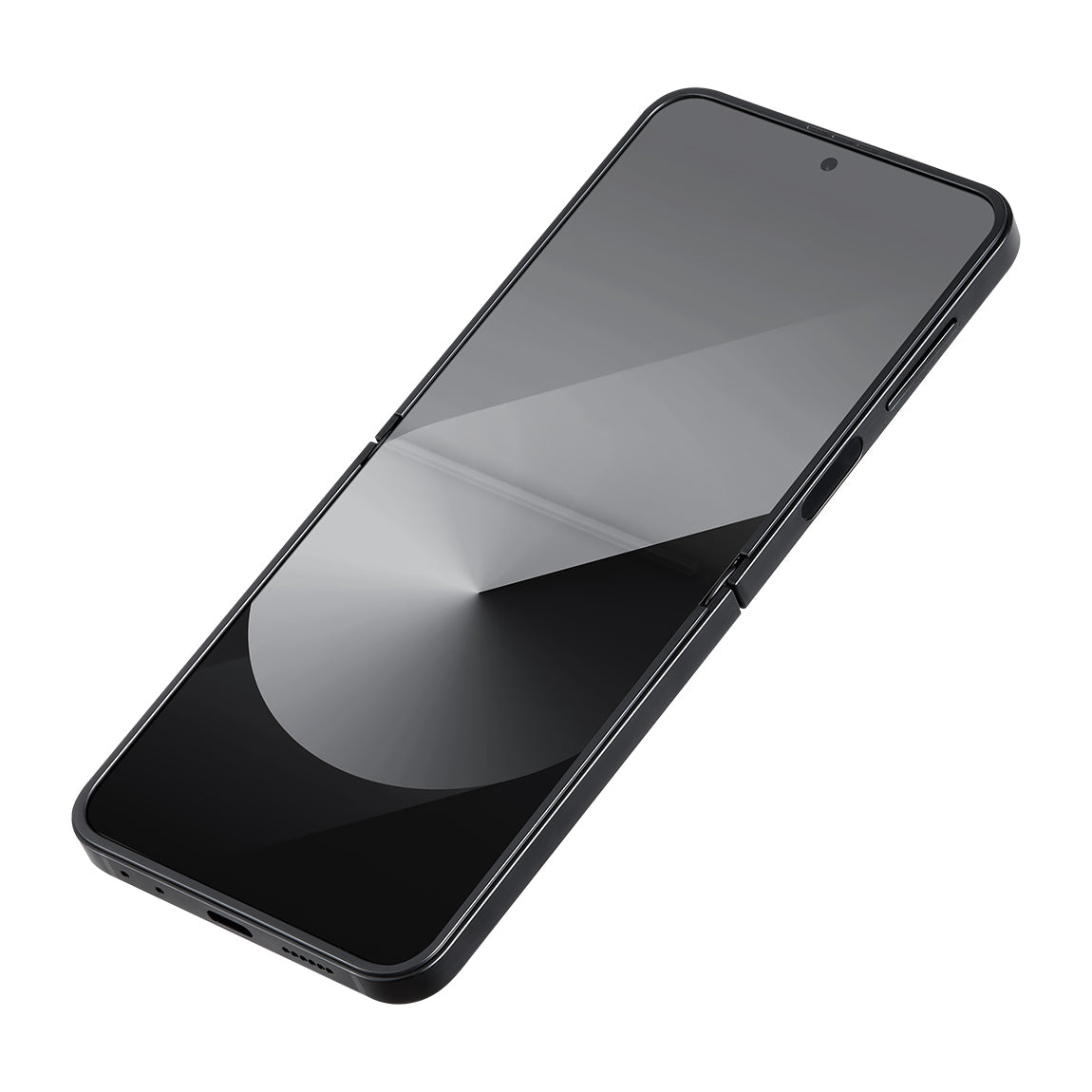 Galaxy Z Flip 6 Kılıf Magsafe Şarj Özellikli 600D Aramid Fiber Pitaka Ultra-Slim Classic Serisi Black-Grey Twill Kapak Siyah-Gri