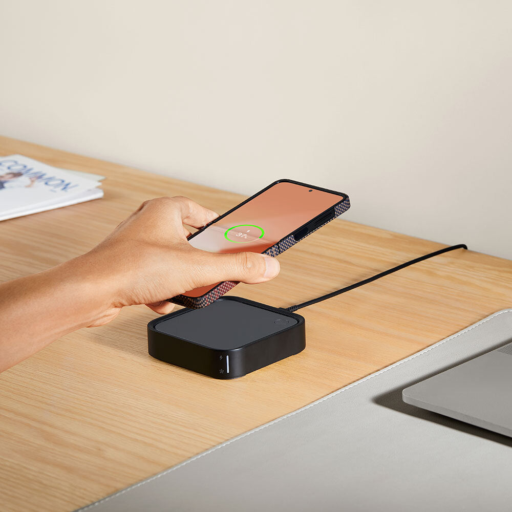 Galaxy Z Flip 6 Kılıf Magsafe Şarj Özellikli Aramid Fiber Pitaka Tactile Woven Sunset-Moonrise Serisi Sunset Kapak Kahverengi