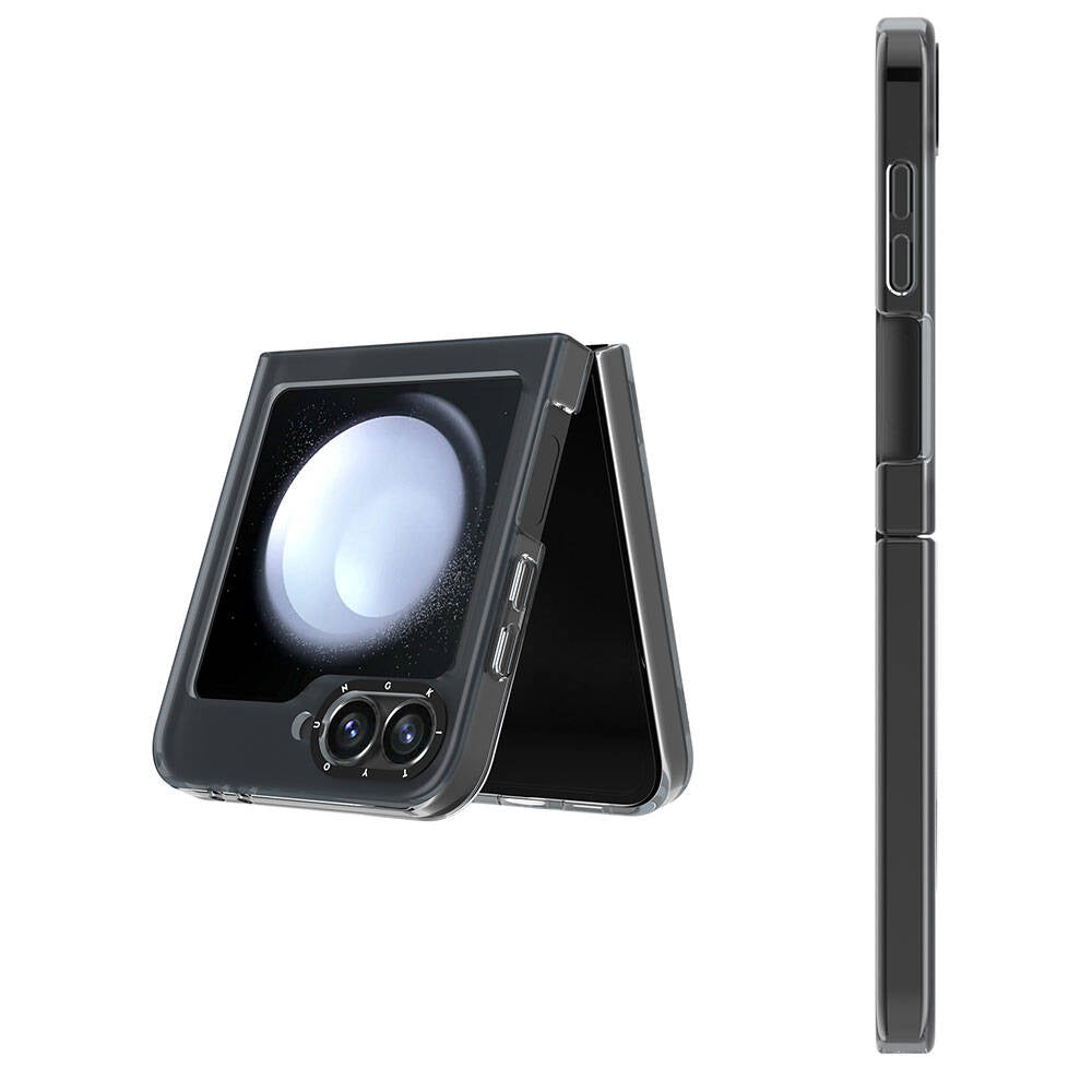 Galaxy Z Flip 6 Kılıf Magsafe Şarj Özellikli Youngkit Hidden Sand Serisi Kapak Beyaz