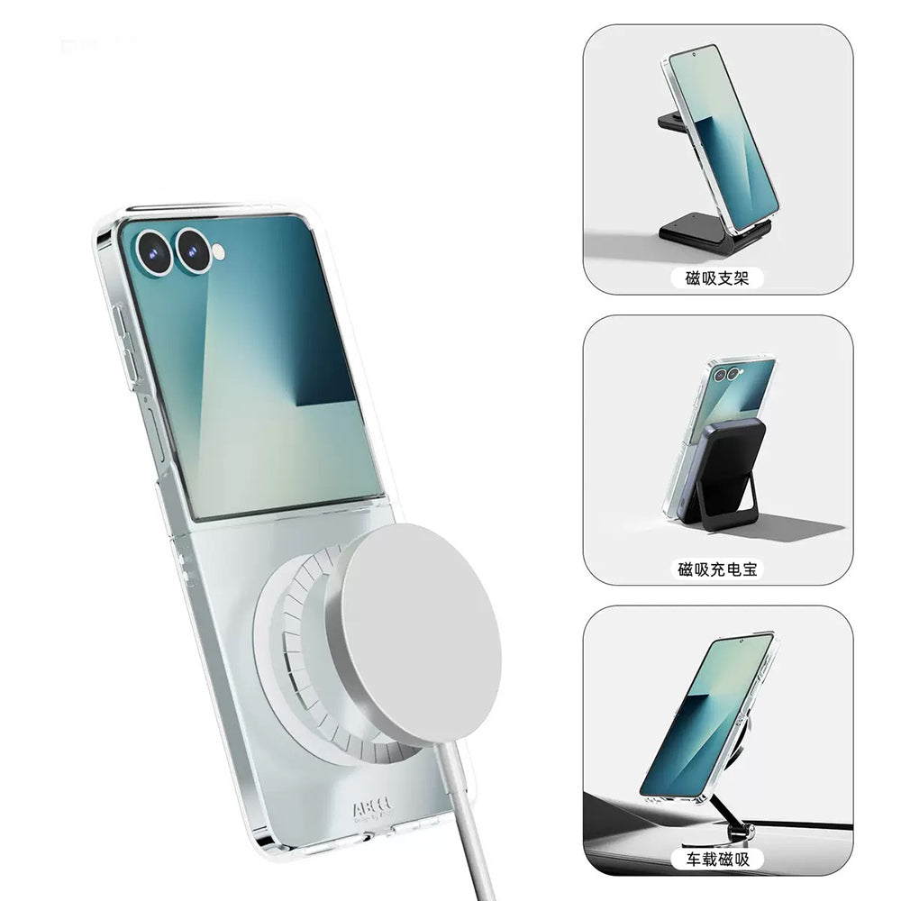 Galaxy Z Flip 7 Kılıf Kamera Korumalı M-safe Sert PC Zore Porto Kapak Şeffaf