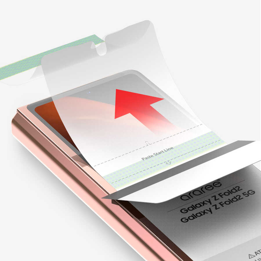 Galaxy Z Fold 2 Araree Pure Diamond Pet Ekran Koruyucu Renksiz