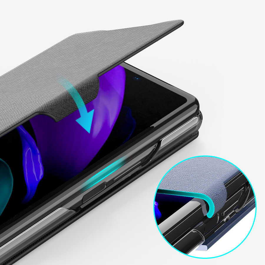 Galaxy Z Fold 2 Kılıf Araree Bonnet Kılıf Siyah