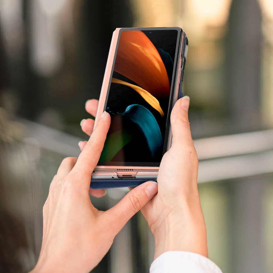 Galaxy Z Fold 2 Kılıf Araree Bonnet Kılıf Mavi