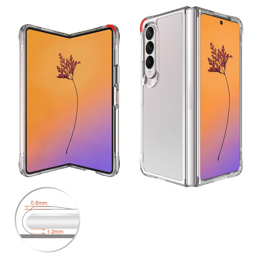 Galaxy Z Fold 4 Kılıf Zore Vonn Kapak Renksiz