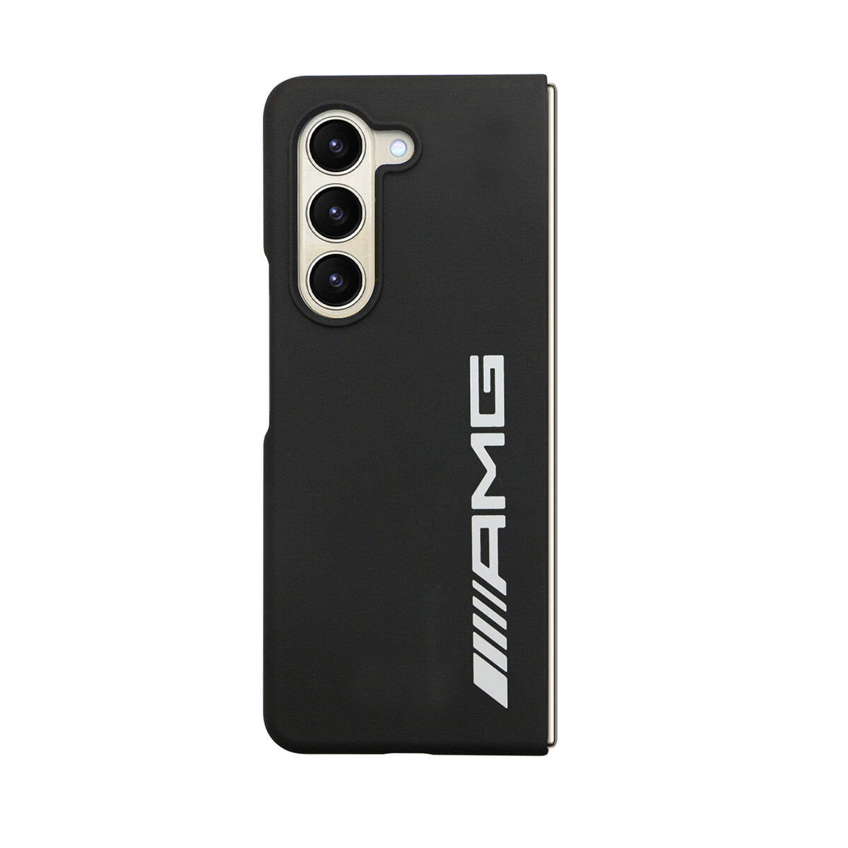 Galaxy Z Fold 5 Kılıf AMG Magsafe Şarj Özellikli Büyük Logo Dizayn Orjinal Lisanslı Kapak Siyah