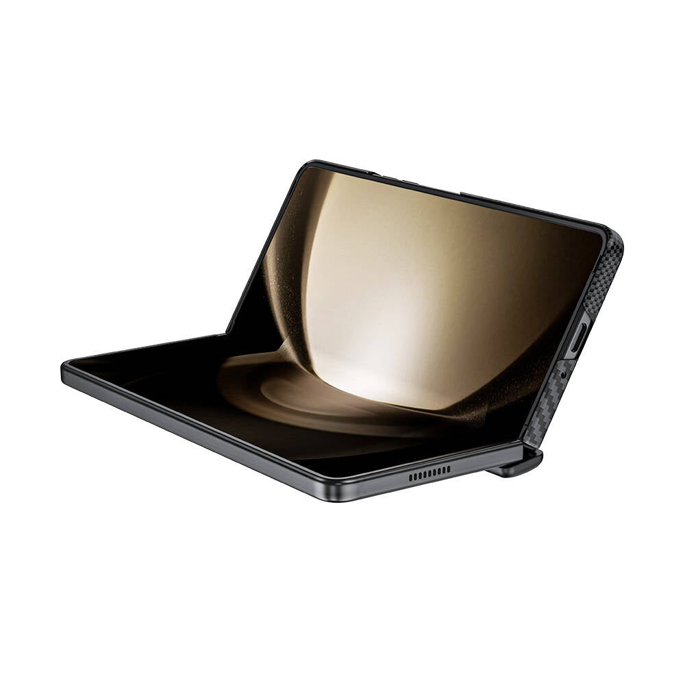 Galaxy Z Fold 6 Kılıf Karbon Fiber Benks Montage ArmorAir Kevlar Kapak Siyah