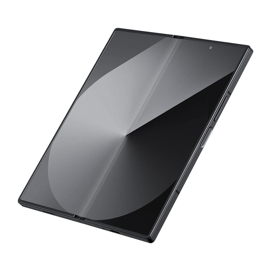 Galaxy Z Fold 6 Kılıf Magsafe Şarj Özellikli 600D Aramid Fiber Pitaka Ultra-Slim Classic Serisi Black-Grey Twill Kapak Siyah-Gri