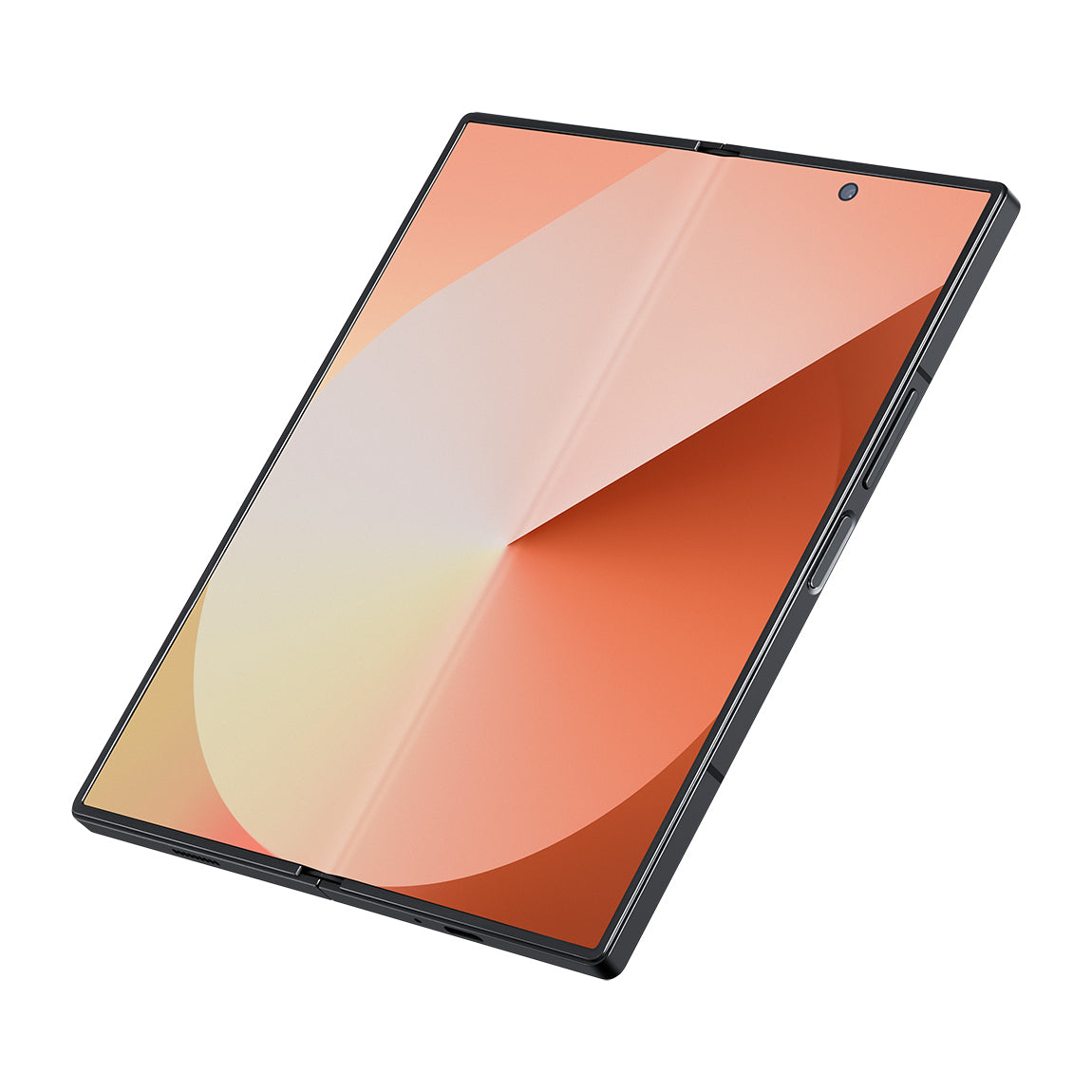 Galaxy Z Fold 6 Kılıf Magsafe Şarj Özellikli Aramid Fiber Pitaka Tactile Woven Sunset-Moonrise Serisi Sunset Kapak Kahverengi