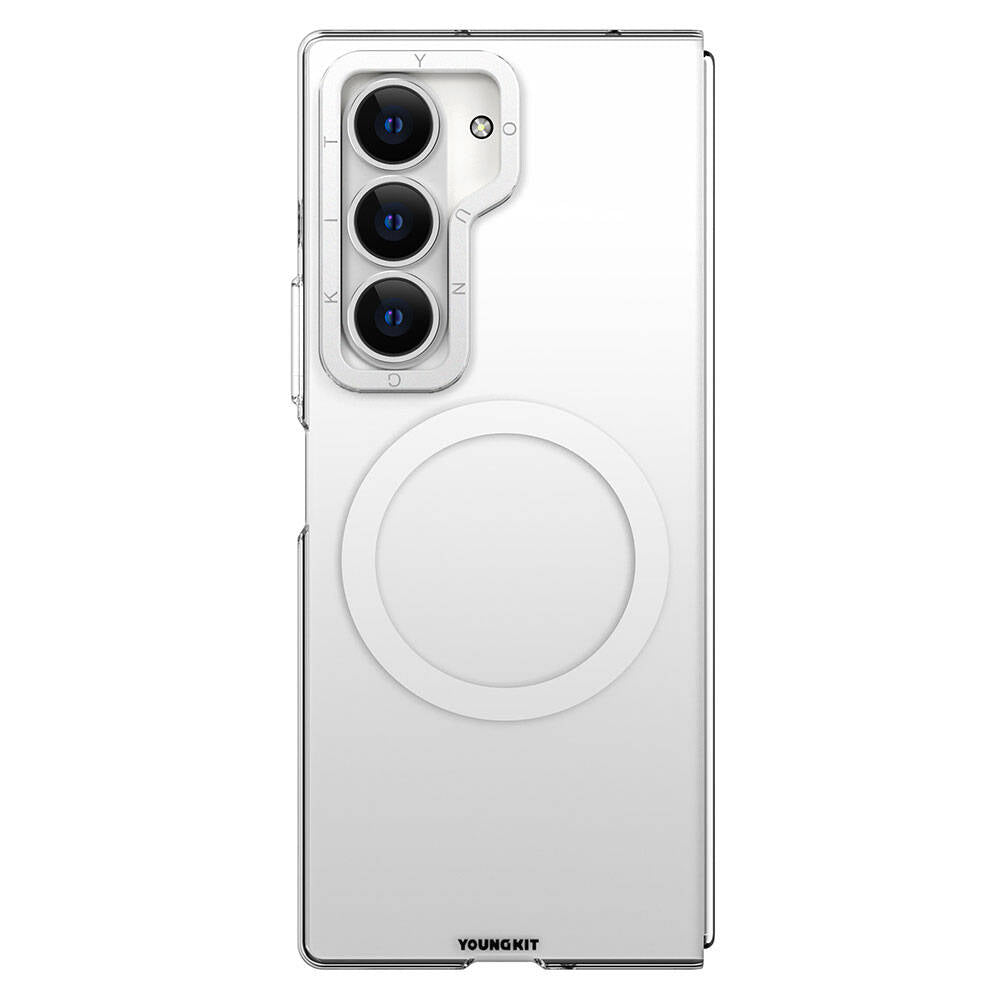 Galaxy Z Fold 6 Kılıf Magsafe Şarj Özellikli Şeffaf Youngkit Crystal Shield Serisi Kapak Şeffaf