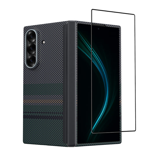 Galaxy Z Fold 7 Benks ArmorAir Aurora Grand Combo Üçlü Aksesuar Seti (Ön Arka Kevlar Kapak + Ekran Koruyucu) Yeşil