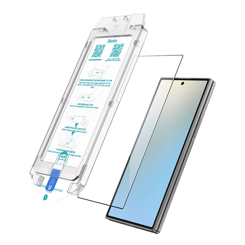 Galaxy Z Fold 7 Benks Ultra Shield Ekran Koruyucu + Kolay Uygulama Aparatlı Siyah
