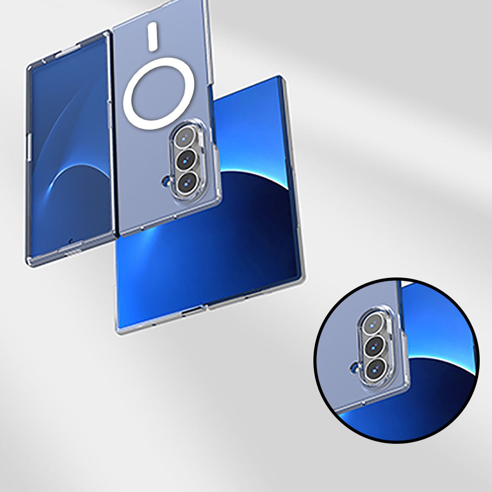 Galaxy Z Fold 7 Kılıf Kamera Korumalı M-safe Sert PC Zore Porto Kapak Şeffaf