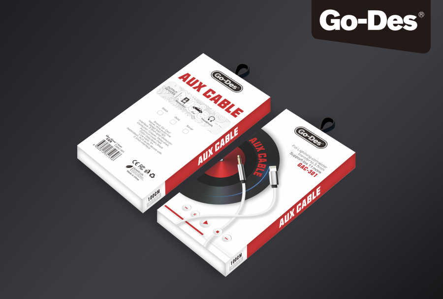 Go Des GAC-301 Lightning Aux Kablo Siyah