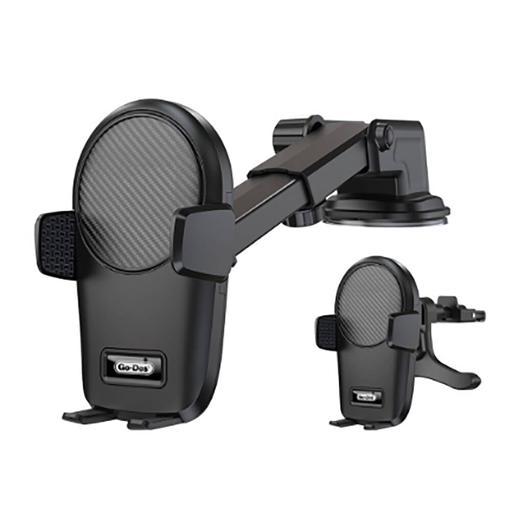 Go Des GD-HD211 2 in 1 Araç Telefon Tutucu Siyah
