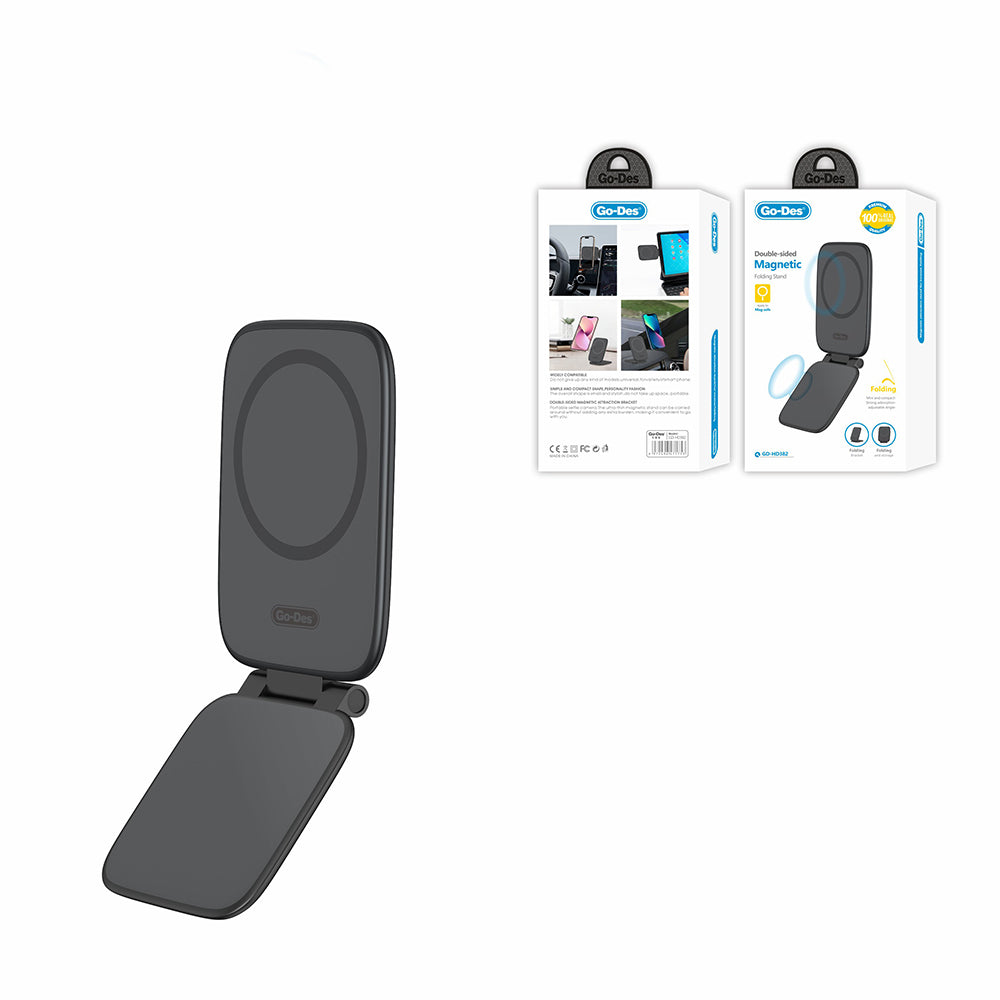 Go Des GD-HD382 Katlanabilir Magnetik Telefon Tutucu Siyah