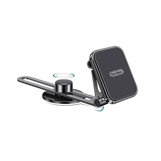 Go Des GD-HD916 Magnetik 360 Derece Dönebilen Düz Zemin Araç Telefon Tutacağı Siyah