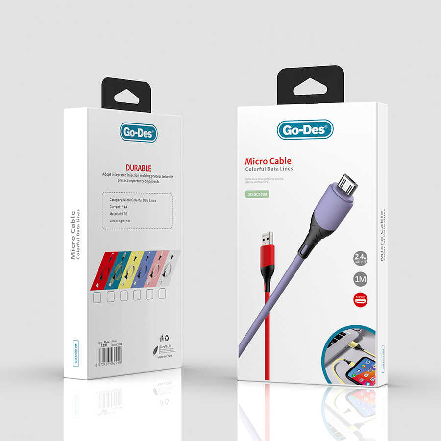 Go Des GD-UC519 Micro Usb Kablo Beyaz
