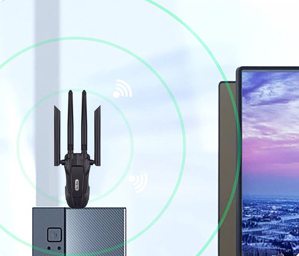 Go-Des GD-WPS015 Wi-Fi USB Adaptörü 900Mbps Siyah