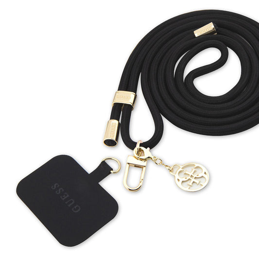 GUESS Metal Logolu Cep Telefonu Askı İpi Siyah