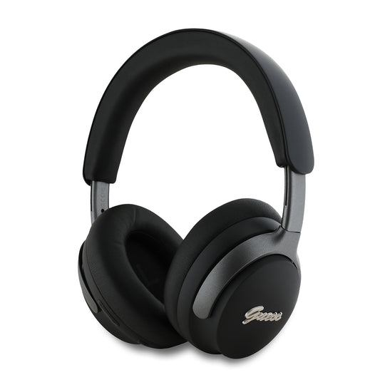 Guess Orjinal Lisanslı ANC/ENC Özellikli Metal Yazı Logolu Script Serisi Kulak Üstü Bluetooth Kulaklık v5.4 Siyah