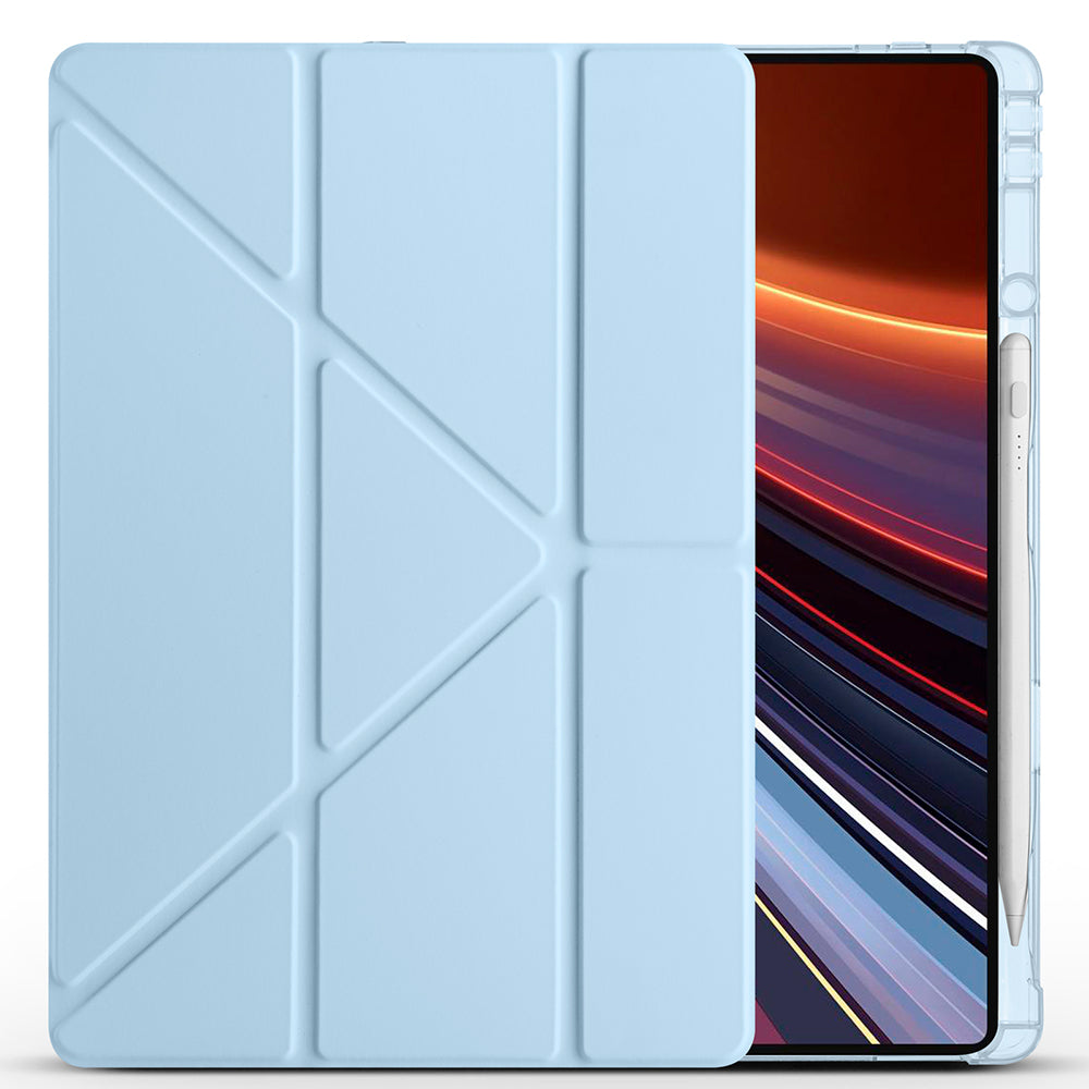 Honor MagicPad 2 Kılıf Zore Tri Folding Kalem Bölmeli Standlı Kılıf Siyah