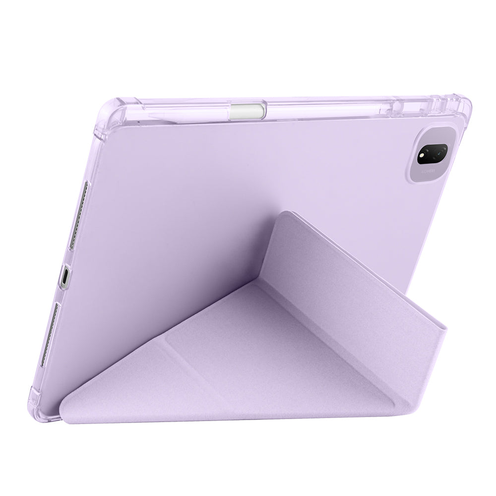 Honor MagicPad 2 Kılıf Zore Tri Folding Kalem Bölmeli Standlı Kılıf Koyu Yeşil