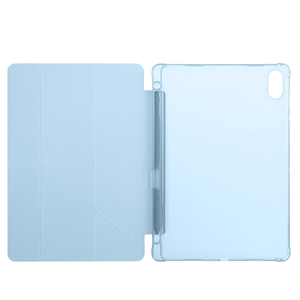 Honor Pad X8A Kılıf Zore Tri Folding Kalem Bölmeli Standlı Kılıf Rose Gold