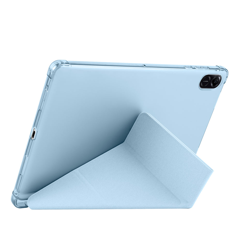 Honor Pad X8A Kılıf Zore Tri Folding Kalem Bölmeli Standlı Kılıf Siyah