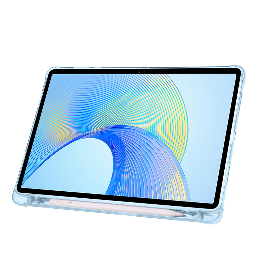 Honor Pad X8A Kılıf Zore Tri Folding Kalem Bölmeli Standlı Kılıf Siyah