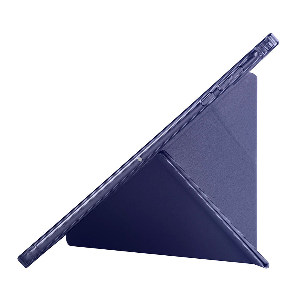 Honor Pad X8A Kılıf Zore Tri Folding Kalem Bölmeli Standlı Kılıf Lacivert