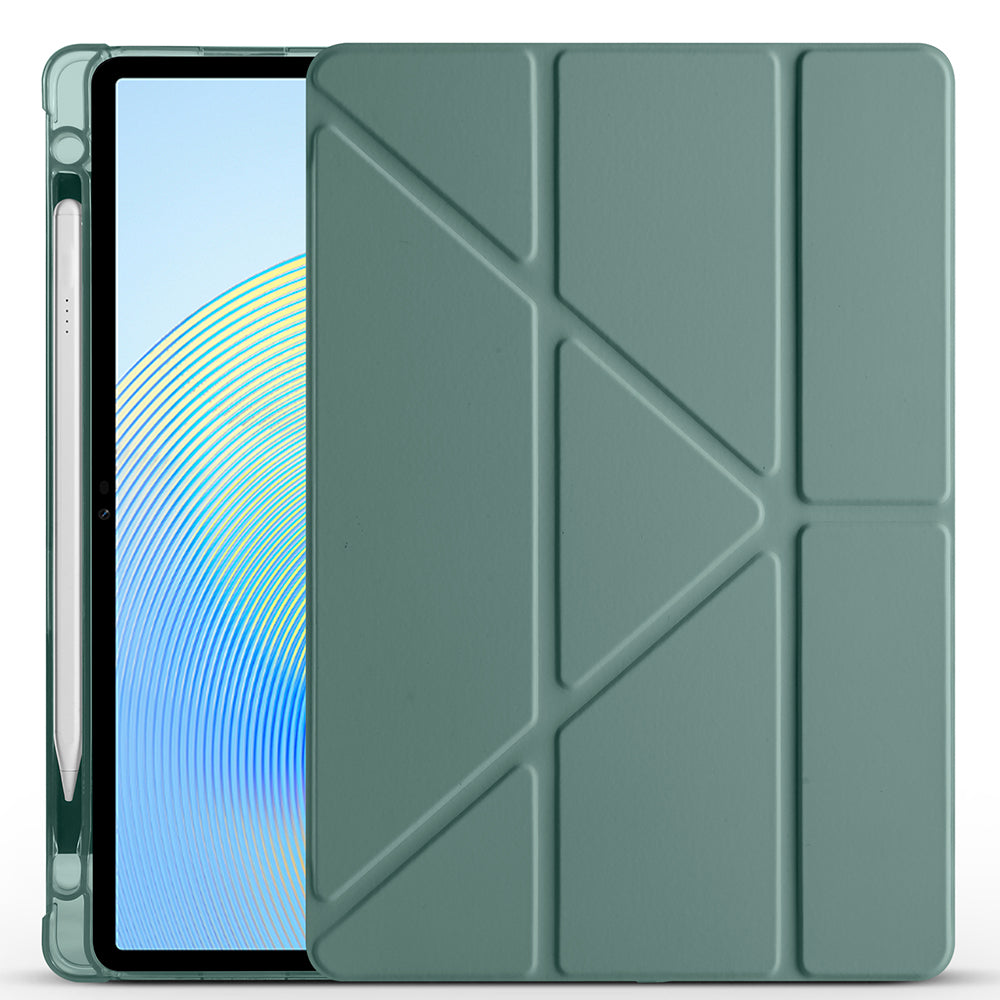 Honor Pad X8A Kılıf Zore Tri Folding Kalem Bölmeli Standlı Kılıf Rose Gold