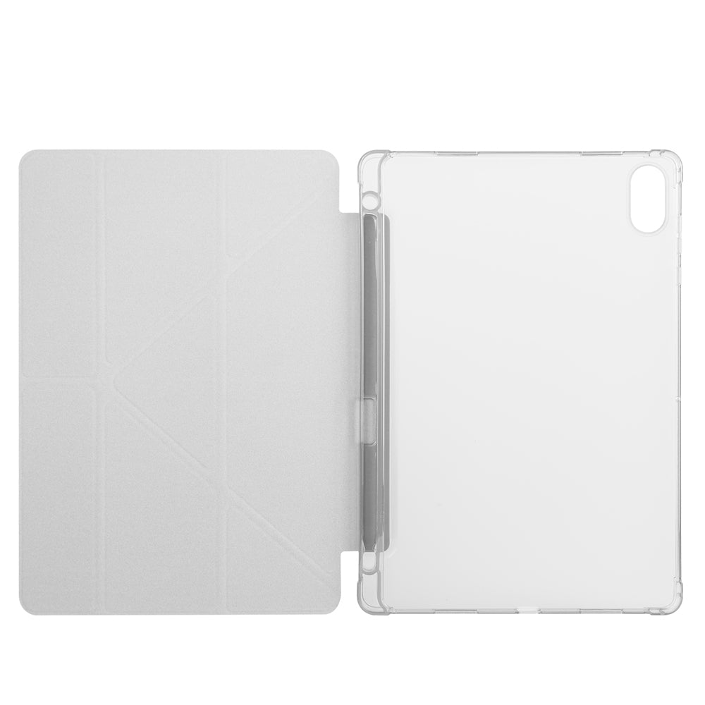 Honor Pad X8A Kılıf Zore Tri Folding Kalem Bölmeli Standlı Kılıf Siyah