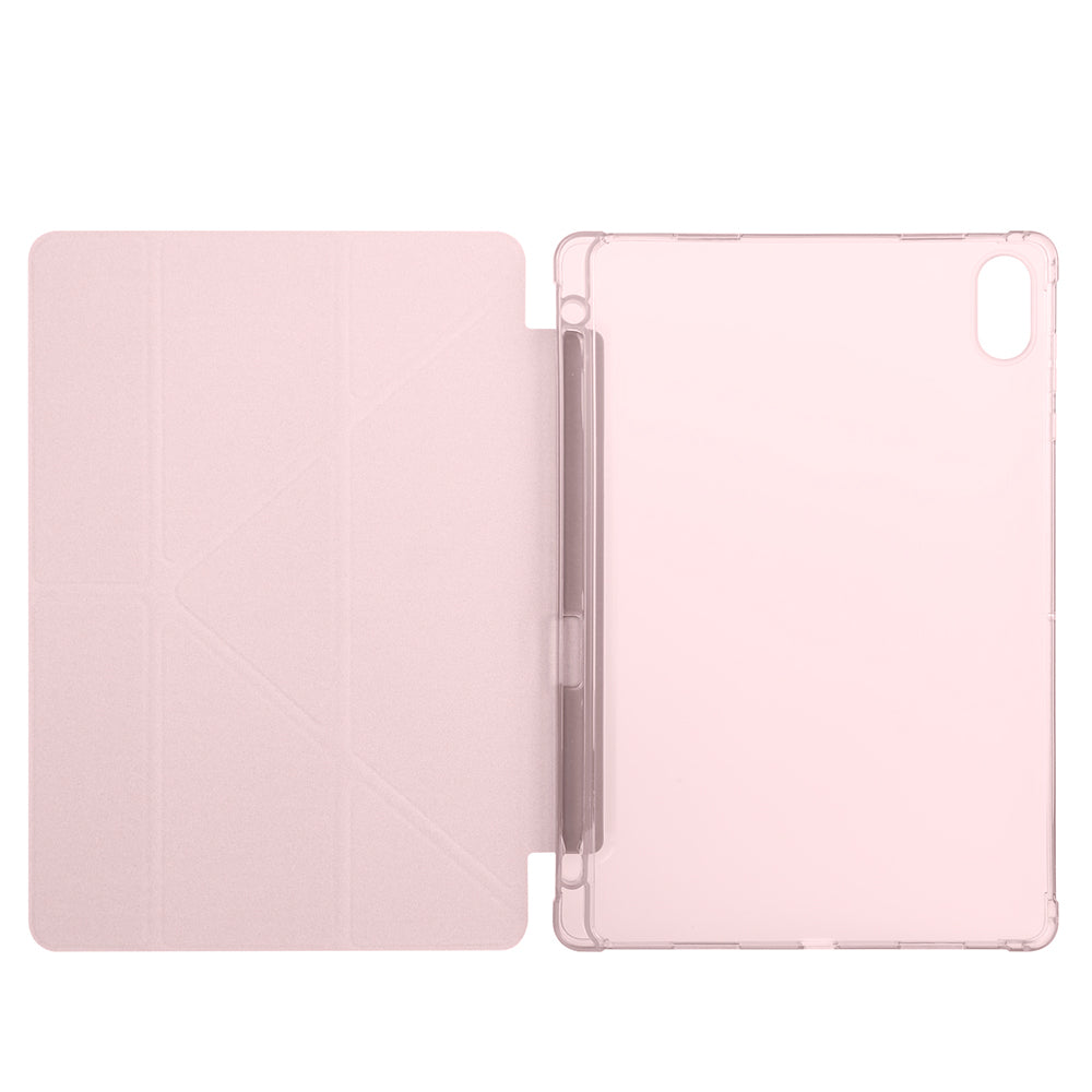 Honor Pad X8A Kılıf Zore Tri Folding Kalem Bölmeli Standlı Kılıf Mavi