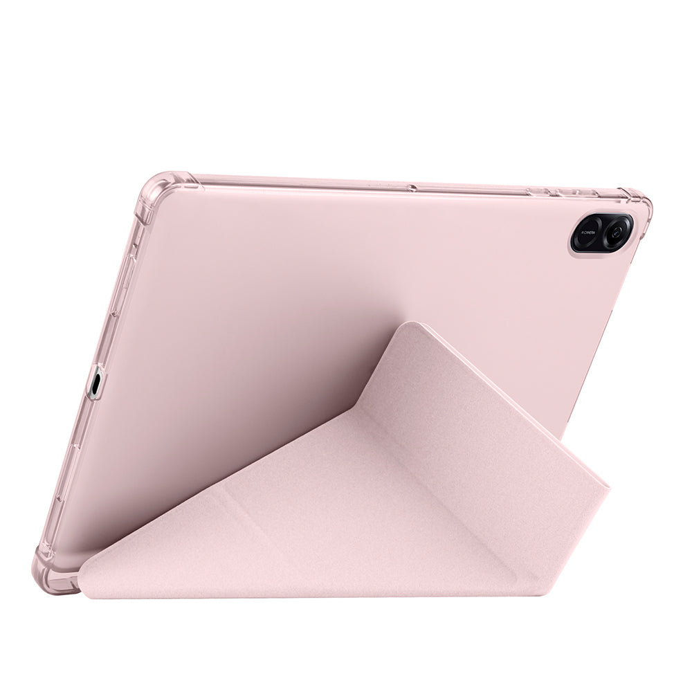 Honor Pad X8A Kılıf Zore Tri Folding Kalem Bölmeli Standlı Kılıf Siyah