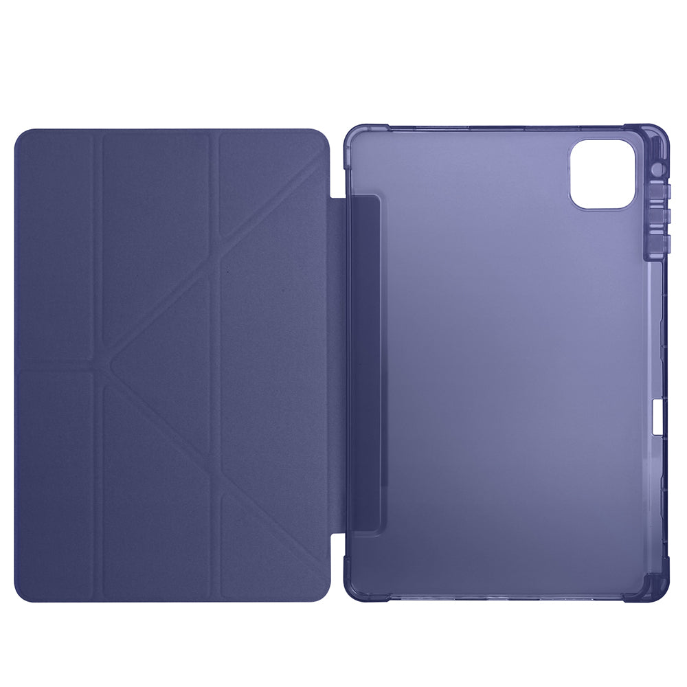 Honor Pad X9A Kılıf Zore Tri Folding Kalem Bölmeli Standlı Kılıf Rose Gold